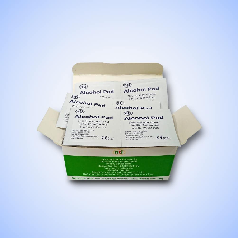 NTI Alcohol Pad Price in BD (100 Pcs Box) 1 NTI Alcohol Pad Price in BD